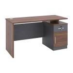 Γραφείο εργασίας Cassius pakoworld ανθρακί-καρυδί 120x60x75εκ Γραφείο εργασίας Cassius pakoworld ανθρακί-καρυδί 120x60x75εκ