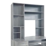 Γραφείο υπολογιστή με βιβλιοθήκη Novelty pakoworld γκρι-oak 120x55x182εκ Γραφείο υπολογιστή με βιβλιοθήκη Novelty pakoworld γκρι-oak 120x55x182εκ