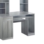 Γραφείο υπολογιστή με βιβλιοθήκη Novelty pakoworld γκρι-oak 120x55x182εκ Γραφείο υπολογιστή με βιβλιοθήκη Novelty pakoworld γκρι-oak 120x55x182εκ