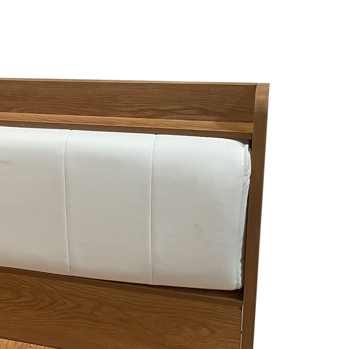 Κρεβάτι Frankly pakoworld oak-λευκό pu 150x200εκ Κρεβάτι Frankly pakoworld oak-λευκό pu 150x200εκ
