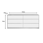 Συρταριέρα Kuanger pakoworld σε λευκή-φυσική απόχρωση 120x40x70εκ Συρταριέρα Kuanger pakoworld σε λευκή-φυσική απόχρωση 120x40x70εκ