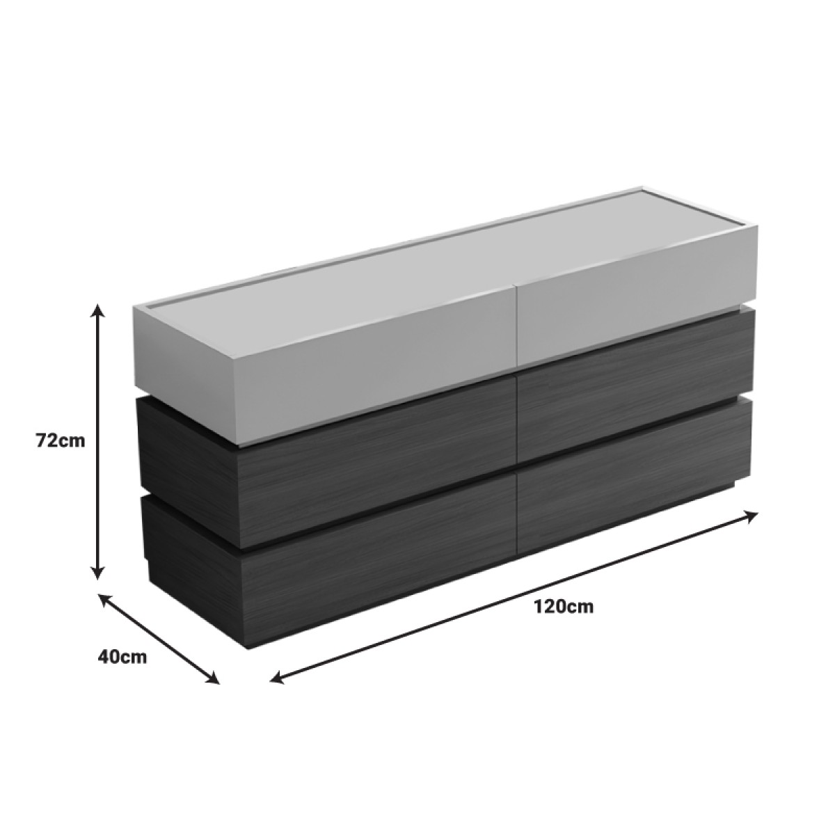 Συρταριέρα Sonlen pakoworld mdf σε καρυδί-μπεζ απόχρωση 120x40x72εκ Συρταριέρα Sonlen pakoworld mdf σε καρυδί-μπεζ απόχρωση 120x40x72εκ