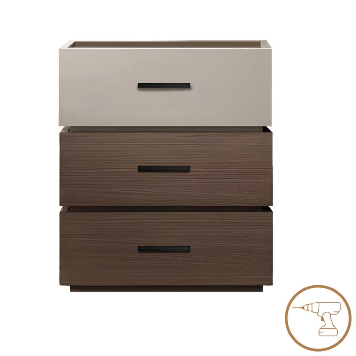 Κομοδίνο Sonlen pakoworld mdf σε καρυδί-μπεζ απόχρωση 60x40x66εκ Κομοδίνο Sonlen pakoworld mdf σε καρυδί-μπεζ απόχρωση 60x40x66εκ