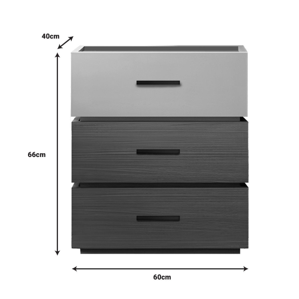 Κομοδίνο Sonlen pakoworld mdf σε καρυδί-μπεζ απόχρωση 60x40x66εκ Κομοδίνο Sonlen pakoworld mdf σε καρυδί-μπεζ απόχρωση 60x40x66εκ