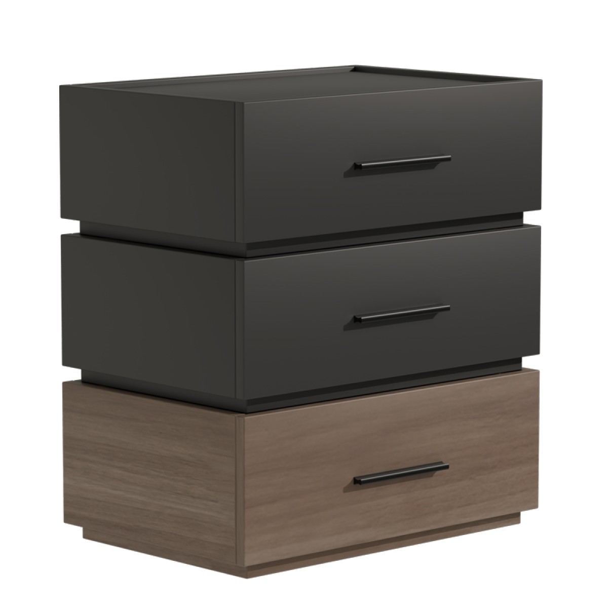 Κομοδίνο Sonlen pakoworld mdf σε sonoma-ανθρακί απόχρωση 60x40x66εκ Κομοδίνο Sonlen pakoworld mdf σε sonoma-ανθρακί απόχρωση 60x40x66εκ