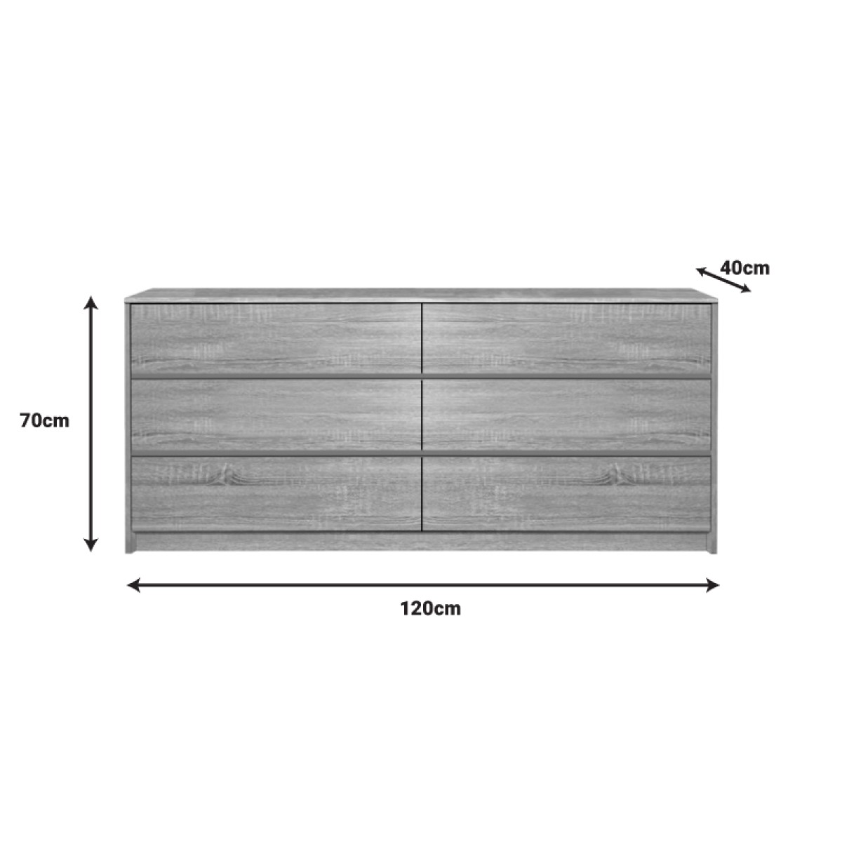 Συρταριέρα Kuanger pakoworld mdf σε φυσική απόχρωση 120x40x70εκ Συρταριέρα Kuanger pakoworld mdf σε φυσική απόχρωση 120x40x70εκ