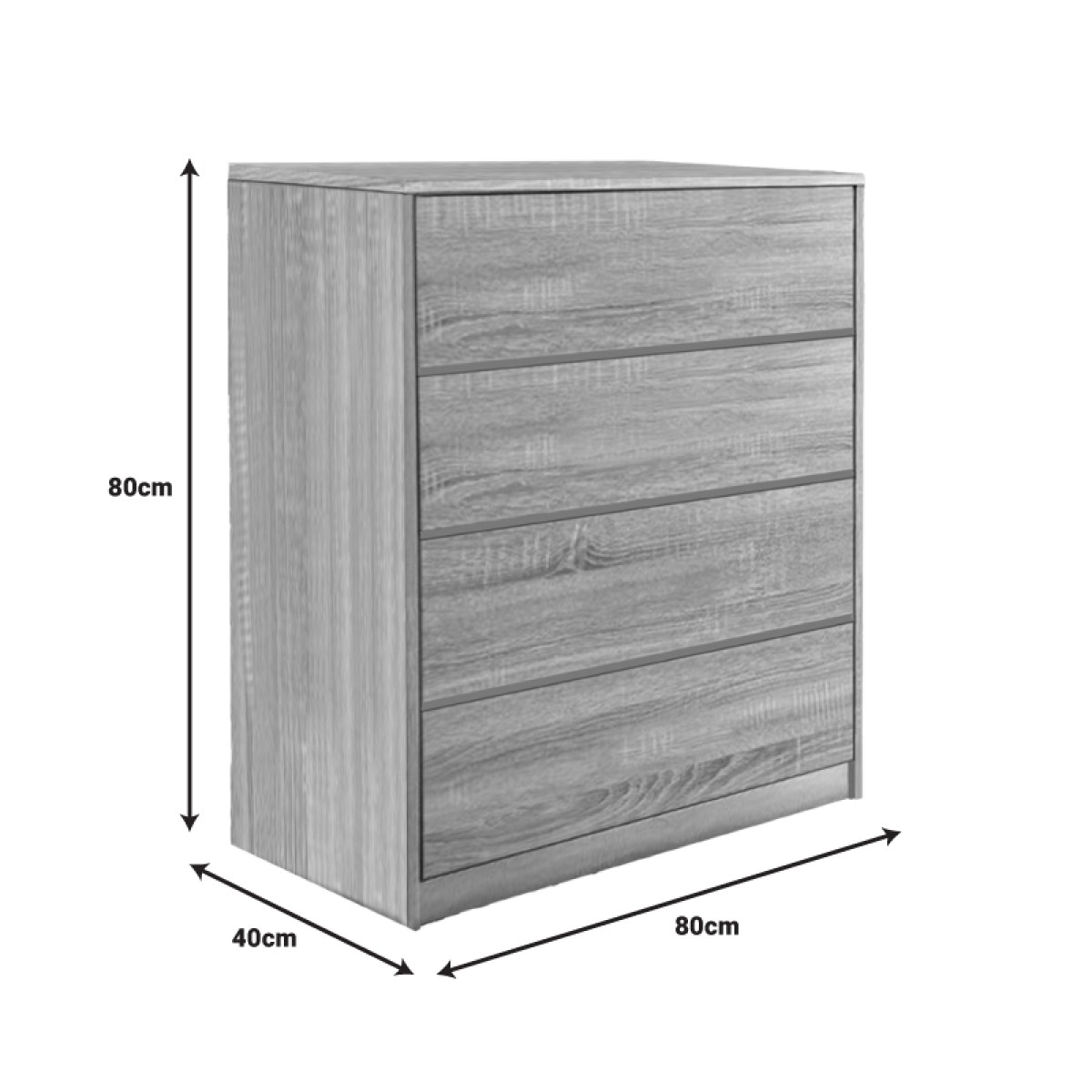 Συρταριέρα Kuanger pakoworld mdf σε φυσική απόχρωση 80x40x80εκ Συρταριέρα Kuanger pakoworld mdf σε φυσική απόχρωση 80x40x80εκ