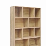 Βιβλιοθήκη Evergin pakoworld mdf σε oak απόχρωση 100x30x135εκ