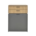 Τουαλέτα κρεβατοκάμαρας Sonlen pakoworld ανθρακί-sonoma 60x45x130εκ
