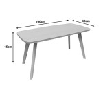 Τραπέζι σαλονιού Komela mdf σε φυσική απόχρωση 100x48x45cm