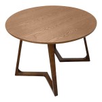 Τραπέζι Sedria pakoworld mdf καρυδί Φ120x75εκ