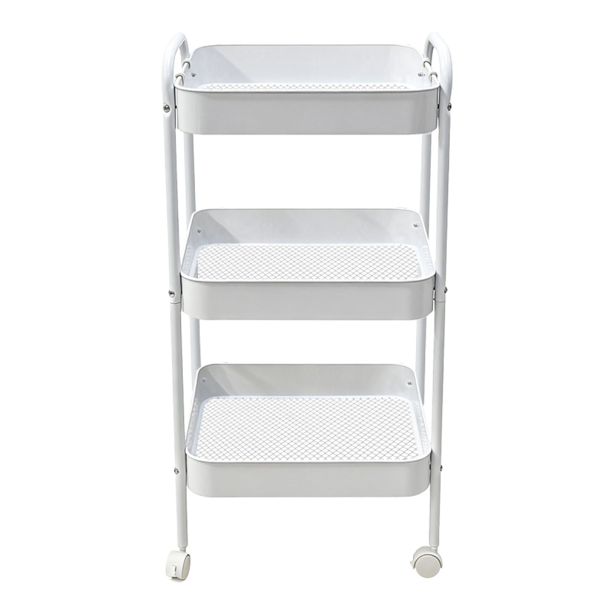 Τρόλλεϊ-ραφιέρα Nedea pakoworld μέταλλο λευκό 41x30x77εκ