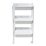 Τρόλλεϊ-ραφιέρα Nedea pakoworld μέταλλο λευκό 41x30x77εκ