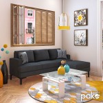Γωνιακός καναπές με σκαμπό Slim pakoworld υφασμάτινος χρώμα ανθρακί με μαξιλάρια 185x140x70εκ Γωνιακός καναπές με σκαμπό Slim pakoworld υφασμάτινος χρώμα ανθρακί με μαξιλάρια 185x140x70εκ