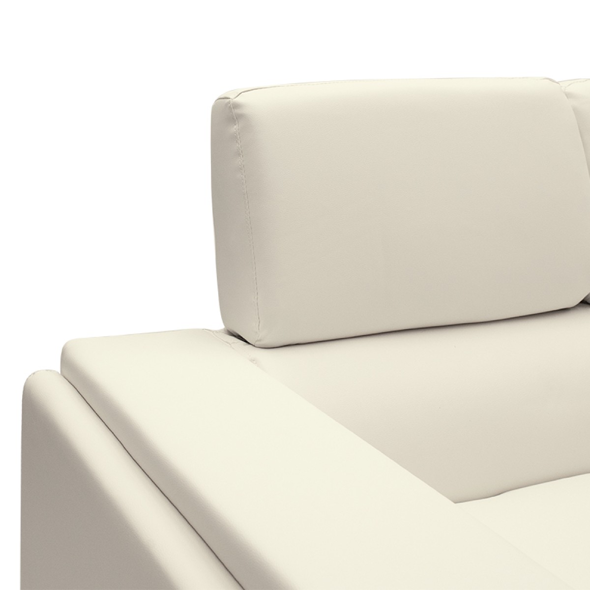 Καναπές Shea pakoworld 3θέσιος PU ivory-inox 198x80x87εκ Καναπές Shea pakoworld 3θέσιος PU ivory-inox 198x80x87εκ