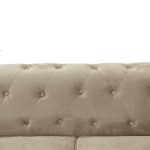 Kαναπές διθέσιος Incredible pakoworld τύπου Chesterfield βελούδο μπεζ 160x84x67εκ Kαναπές διθέσιος Incredible pakoworld τύπου Chesterfield βελούδο μπεζ 160x84x67εκ