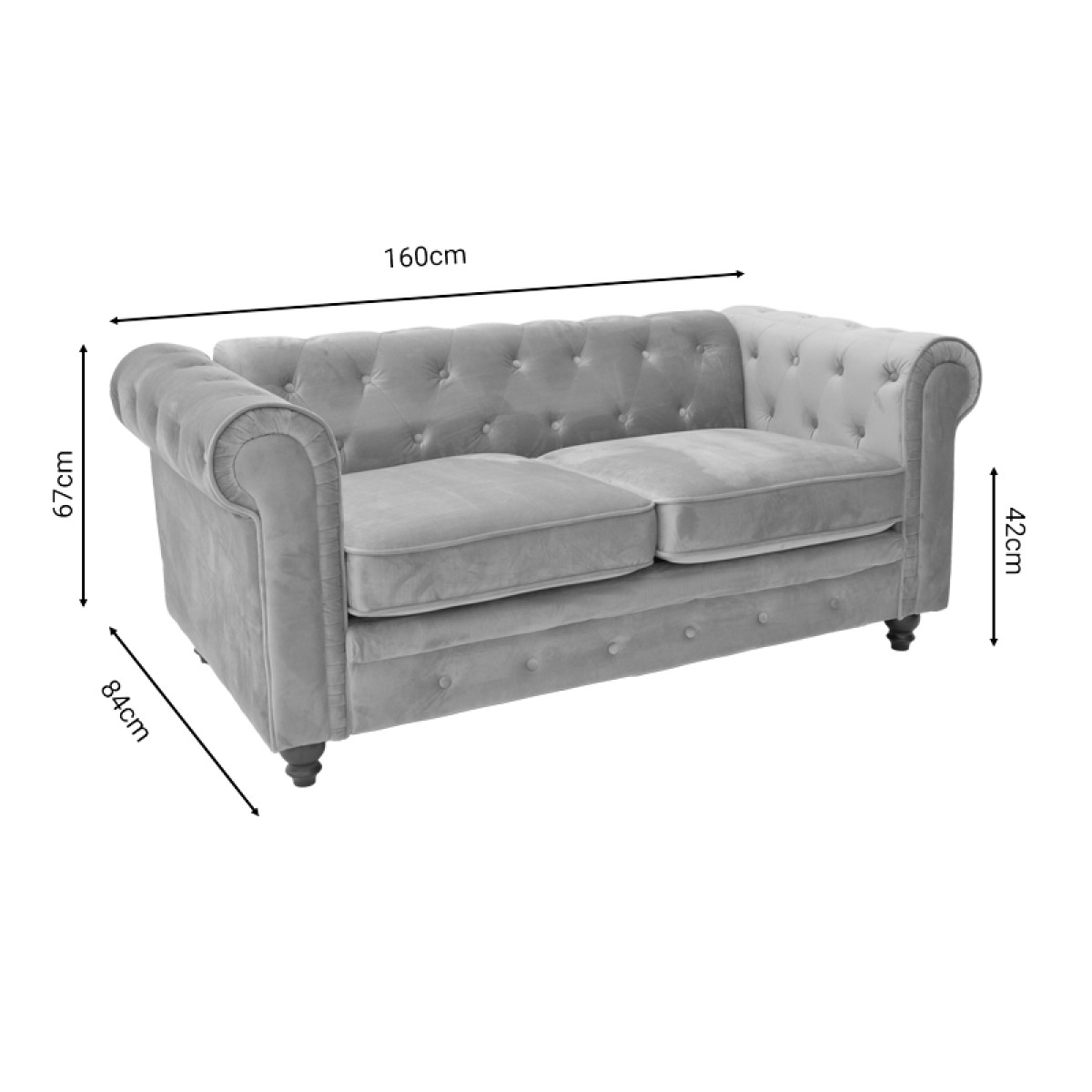 Kαναπές διθέσιος Incredible pakoworld τύπου Chesterfield βελούδο μπεζ 160x84x67εκ Kαναπές διθέσιος Incredible pakoworld τύπου Chesterfield βελούδο μπεζ 160x84x67εκ
