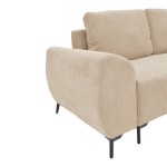 Kαναπές κρεβάτι τριθέσιος αναστρέψιμος Settee pakoworld ύφασμα με αποθηκευτικό χώρο σε μπεζ απόχρωση 286x204x93εκ Kαναπές κρεβάτι τριθέσιος αναστρέψιμος Settee pakoworld ύφασμα με αποθηκευτικό χώρο σε μπεζ απόχρωση 286x204x93εκ