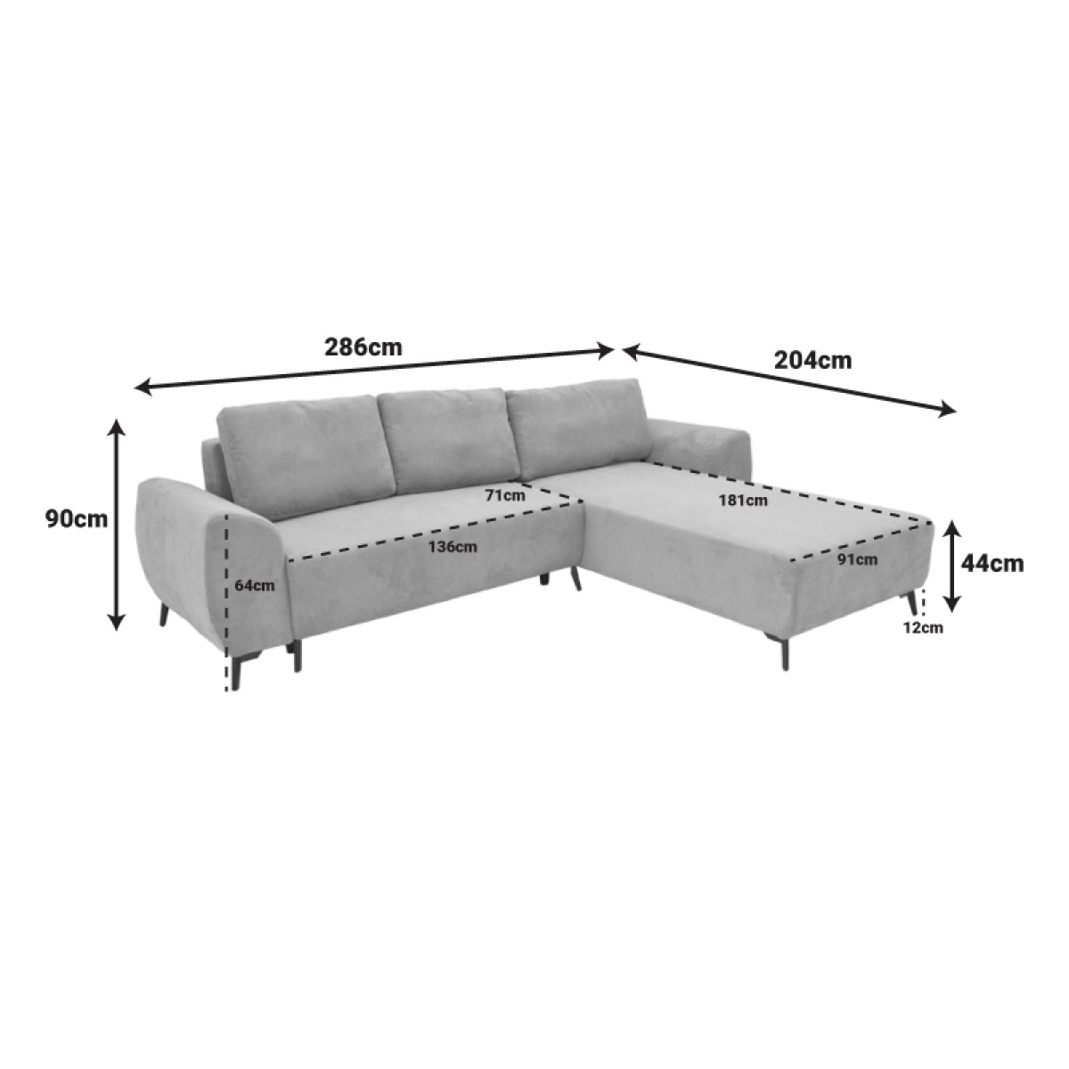 Kαναπές κρεβάτι τριθέσιος αναστρέψιμος Settee pakoworld ύφασμα με αποθηκευτικό χώρο σε μπεζ απόχρωση 286x204x93εκ Kαναπές κρεβάτι τριθέσιος αναστρέψιμος Settee pakoworld ύφασμα με αποθηκευτικό χώρο σε μπεζ απόχρωση 286x204x93εκ