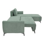 Kαναπές κρεβάτι τριθέσιος αναστρέψιμος Settee pakoworld ύφασμα με αποθηκευτικό χώρο σε μέντα απόχρωση 286x204x93εκ Kαναπές κρεβάτι τριθέσιος αναστρέψιμος Settee pakoworld ύφασμα με αποθηκευτικό χώρο σε μέντα απόχρωση 286x204x93εκ