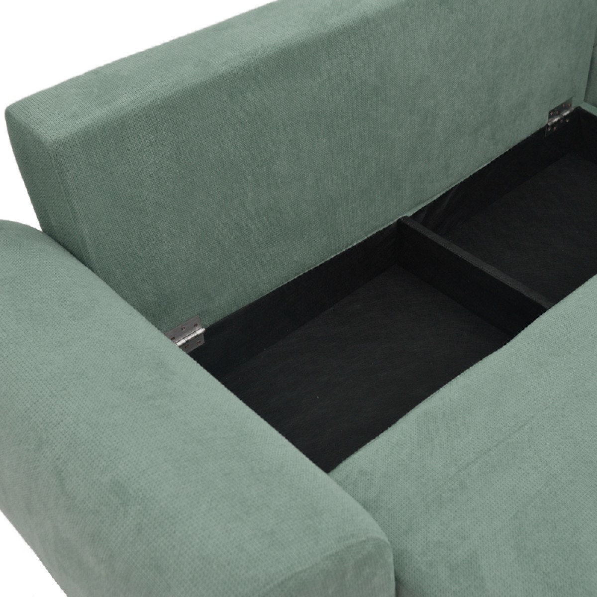 Kαναπές κρεβάτι τριθέσιος αναστρέψιμος Settee pakoworld ύφασμα με αποθηκευτικό χώρο σε μέντα απόχρωση 286x204x93εκ Kαναπές κρεβάτι τριθέσιος αναστρέψιμος Settee pakoworld ύφασμα με αποθηκευτικό χώρο σε μέντα απόχρωση 286x204x93εκ