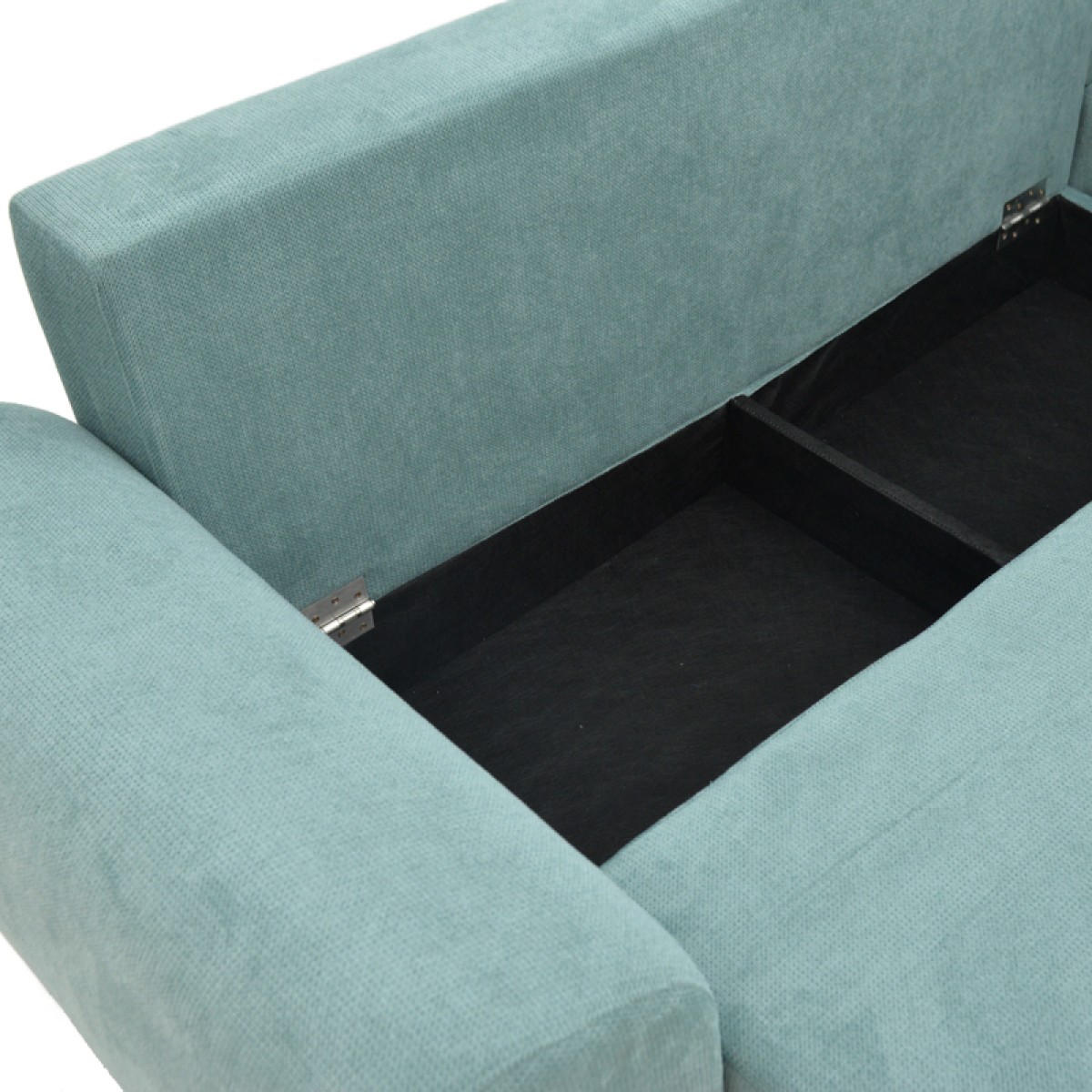 Kαναπές κρεβάτι τριθέσιος αναστρέψιμος Settee pakoworld ύφασμα με αποθηκευτικό χώρο σε μέντα απόχρωση 286x204x93εκ Kαναπές κρεβάτι τριθέσιος αναστρέψιμος Settee pakoworld ύφασμα με αποθηκευτικό χώρο σε μέντα απόχρωση 286x204x93εκ