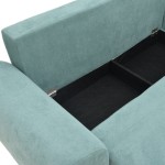 Kαναπές κρεβάτι τριθέσιος αναστρέψιμος Settee pakoworld ύφασμα με αποθηκευτικό χώρο σε μέντα απόχρωση 286x204x93εκ Kαναπές κρεβάτι τριθέσιος αναστρέψιμος Settee pakoworld ύφασμα με αποθηκευτικό χώρο σε μέντα απόχρωση 286x204x93εκ