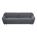 Καναπές τριθέσιος Echono pakoworld ύφασμα ανθρακί 230x88x77εκ