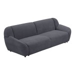 Καναπές τριθέσιος Echono pakoworld ύφασμα ανθρακί 230x88x77εκ