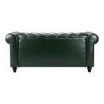 Kαναπές διθέσιος τ. Chesterfield pakoworld pu κυπαρισσί 160x84x67εκ