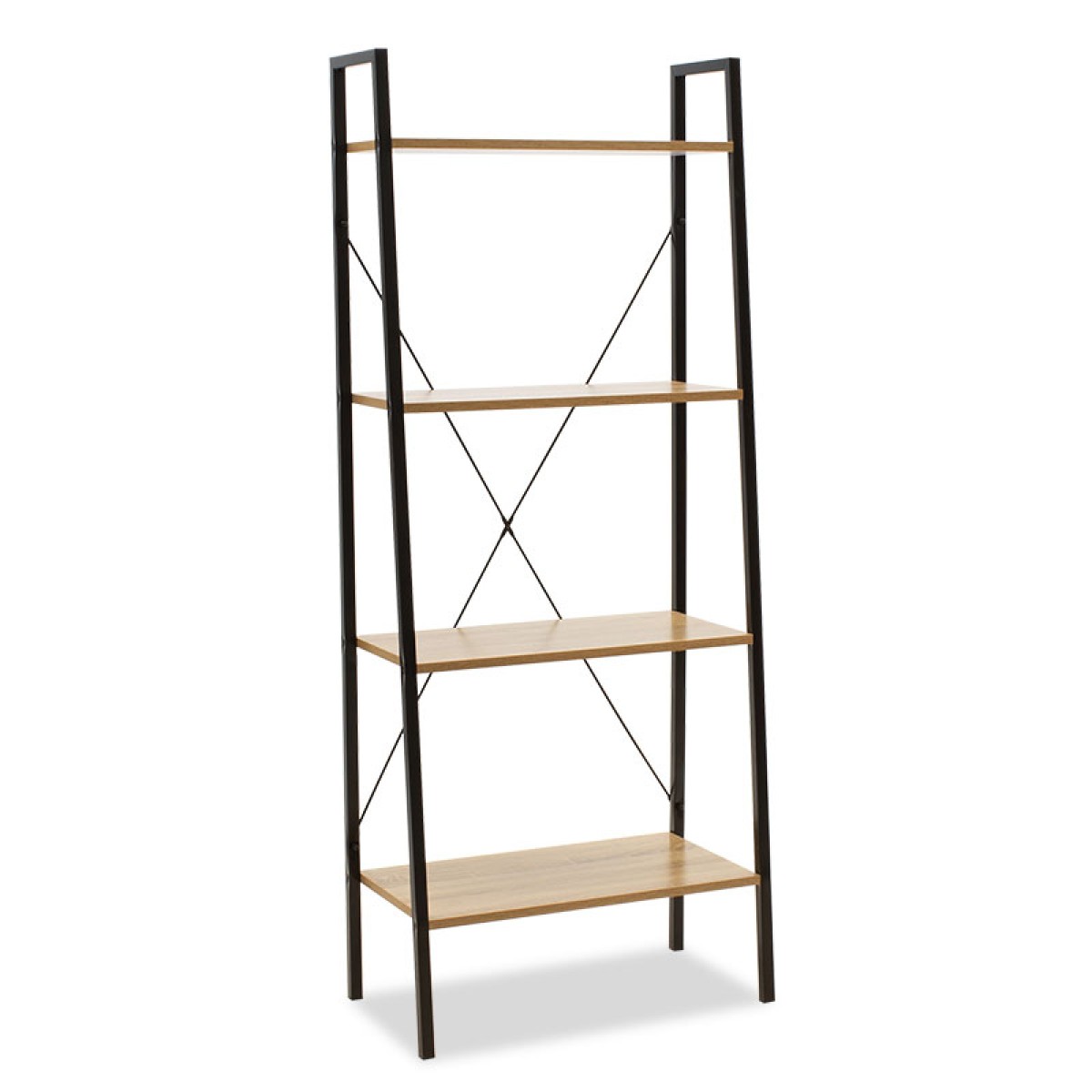 Βιβλιοθήκη- Ραφιέρα Ramon pakoworld φυσικό-μαύρο 60x23x145,5εκ Βιβλιοθήκη- Ραφιέρα Ramon pakoworld φυσικό-μαύρο 60x23x145,5εκ