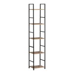 Βιβλιοθήκη Azuel pakoworld φυσικό-μαύρο μέταλλο 29x23.5x144εκ Βιβλιοθήκη Azuel pakoworld φυσικό-μαύρο μέταλλο 29x23.5x144εκ
