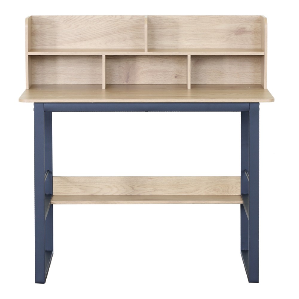 Γραφείο εργασίας Biuro pakoworld oak- μαύρο μέταλλο 120x60x103εκ
