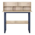 Γραφείο εργασίας Biuro pakoworld oak- μαύρο μέταλλο 120x60x103εκ