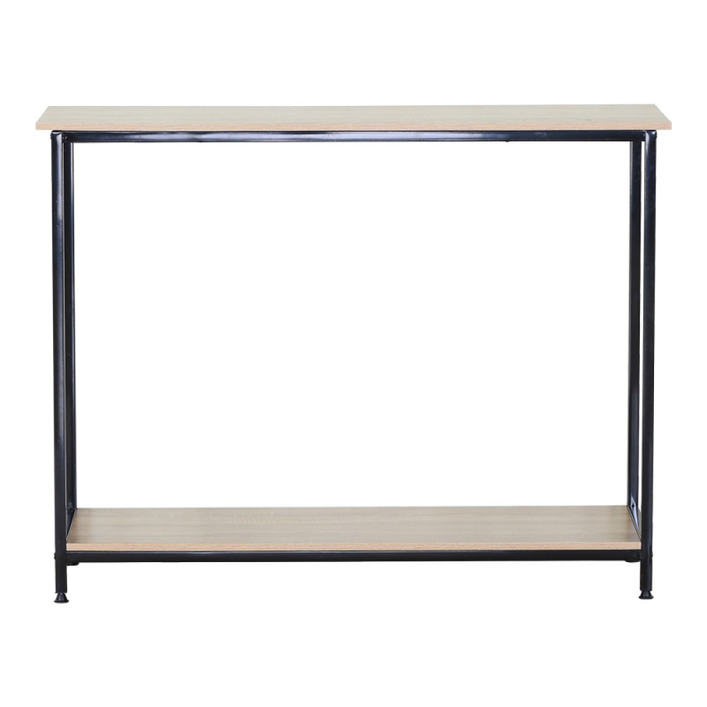 Κονσόλα Shima pakoworld oak- μαύρο μέταλλο 106x35x81εκ