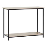 Κονσόλα Shima pakoworld oak- μαύρο μέταλλο 106x35x81εκ