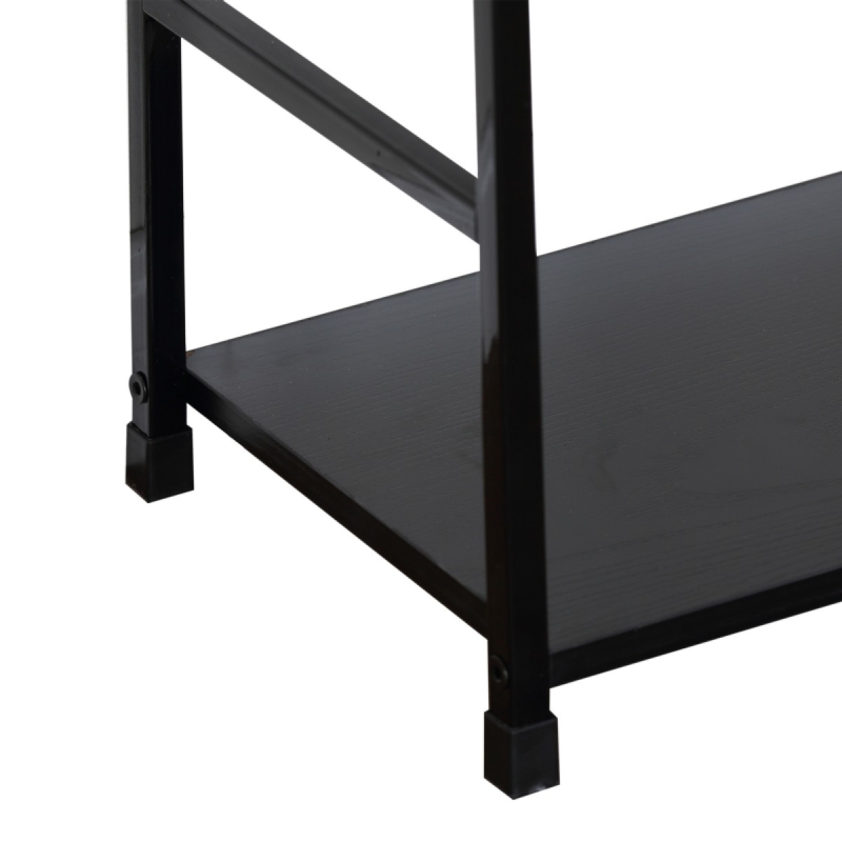 Βιβλιοθήκη Manlo pakoworld μαύρο μέταλλο 58.6x23.5x144εκ