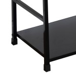 Βιβλιοθήκη Manlo pakoworld μαύρο μέταλλο 58.6x23.5x144εκ
