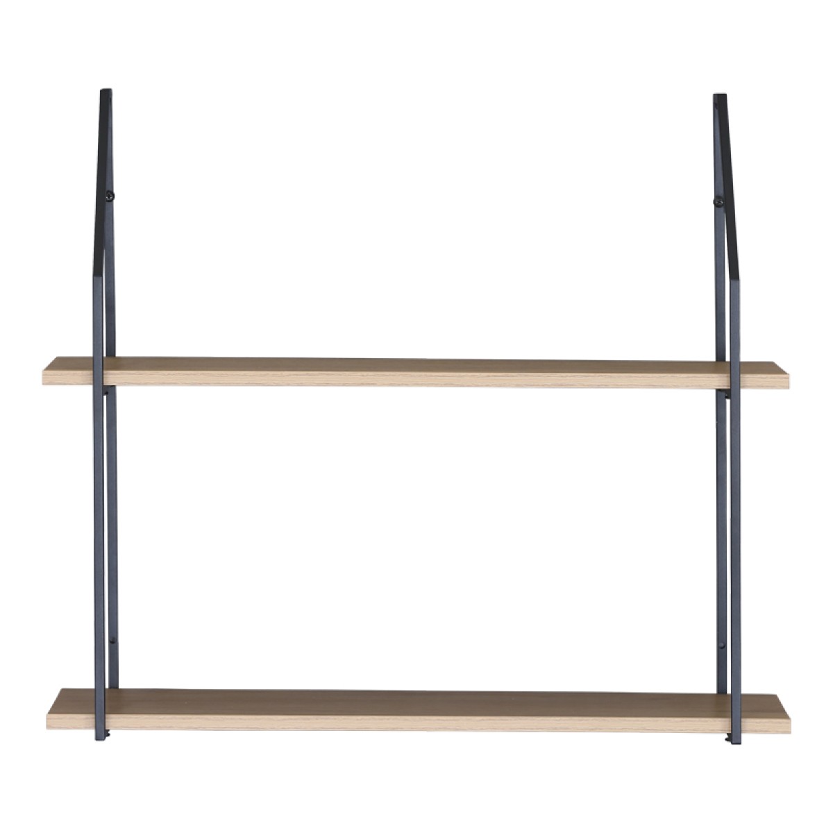 Ραφιέρα τοίχου Fema pakoworld oak με μαύρο μέταλλο 60x20x52εκ
