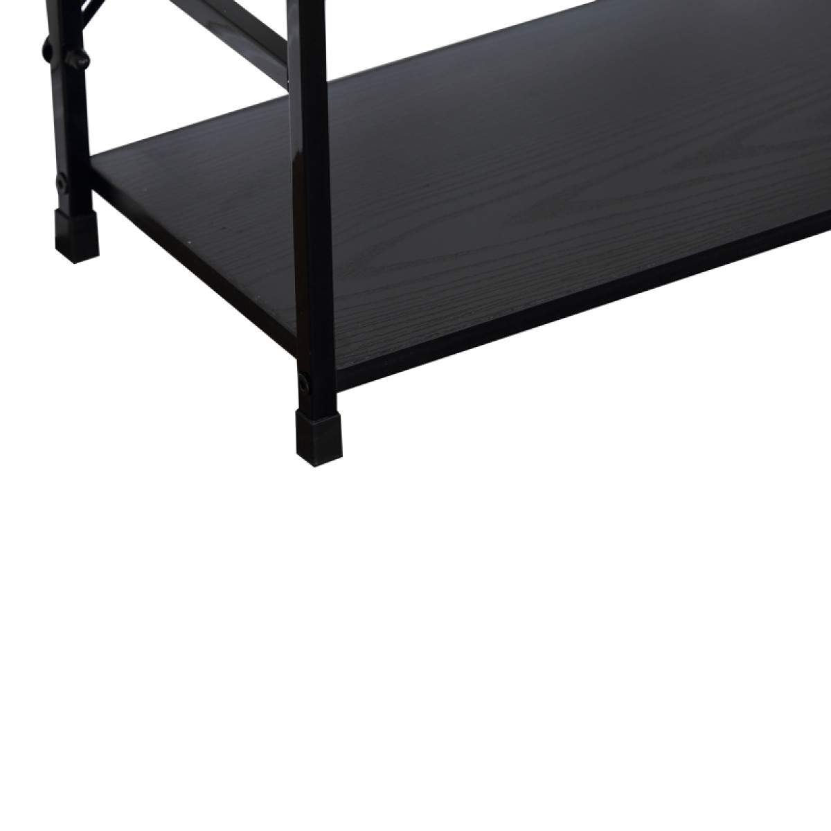 Βιβλιοθήκη-ραφιέρα Manlo pakoworld μαύρο μέταλλο 58.6x23.5x80εκ
