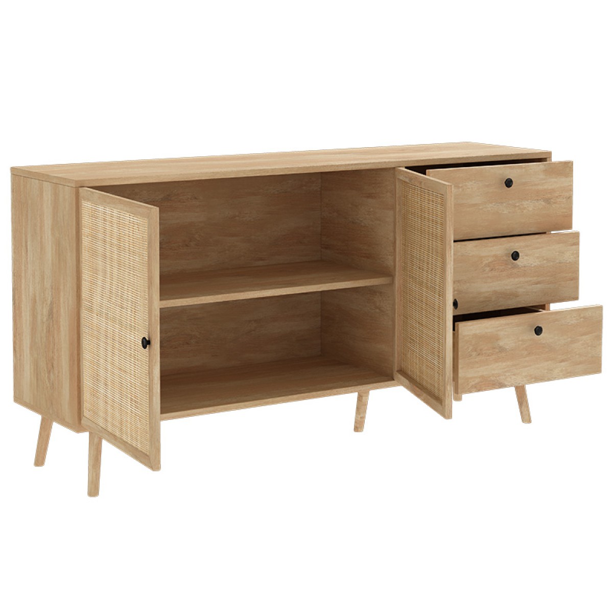 Μπουφές Oslo pakoworld sonoma 150x39x79εκ Μπουφές Oslo pakoworld sonoma 150x39x79εκ