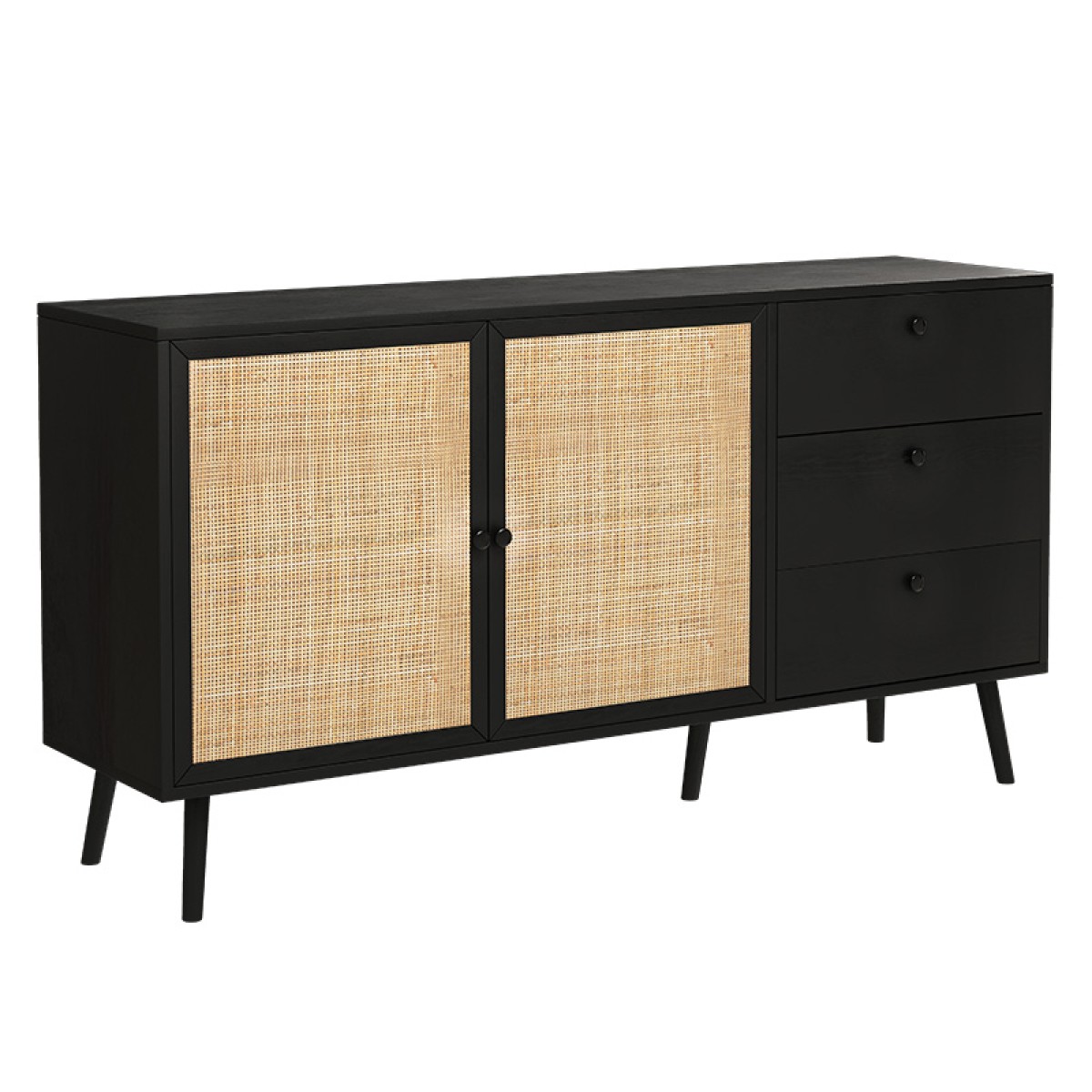 Μπουφές Oslo pakoworld μαύρο-φυσικό 150x39x79εκ Μπουφές Oslo pakoworld μαύρο-φυσικό 150x39x79εκ