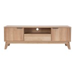 Έπιπλο τηλεόρασης Hamea pakoworld mdf σε φυσική απόχρωση 145x39,5x49εκ