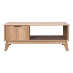 Τραπέζι σαλονιού Hamea pakoworld mdf σε φυσική απόχρωση 110x55,2x45εκ