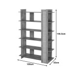 Βιβλιοθήκη Oslo pakoworld sonoma 100x32x146.5εκ