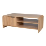 Τραπέζι σαλονιού Anfen pakoworld mdf σε φυσική απόχρωση 100x50x35,5εκ