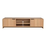 Έπιπλο τηλεόρασης Anfen pakoworld mdf σε φυσική απόχρωση 160x39x40,5εκ