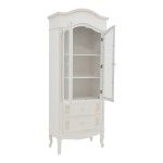 Βιτρίνα Pazlen Inart mdf σε λευκή αντικέ απόχρωση 74.5x39x190εκ Βιτρίνα Pazlen Inart mdf σε λευκή αντικέ απόχρωση 74.5x39x190εκ
