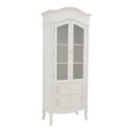 Βιτρίνα Pazlen Inart mdf σε λευκή αντικέ απόχρωση 74.5x39x190εκ Βιτρίνα Pazlen Inart mdf σε λευκή αντικέ απόχρωση 74.5x39x190εκ
