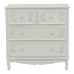 Συρταριέρα Pazlen Inart mdf σε λευκή αντικέ απόχρωση 80x40x80εκ Συρταριέρα Pazlen Inart mdf σε λευκή αντικέ απόχρωση 80x40x80εκ